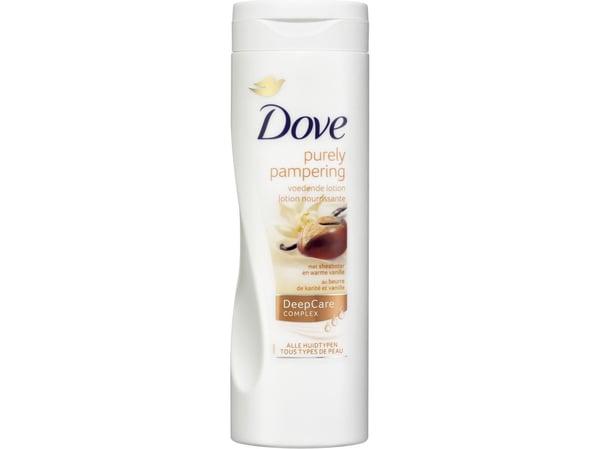 Dove Purely Pampering nærende lotion med duft av sheasmør og vanilje, 400 ml