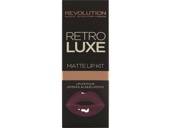 Makeup Revolution Retro Luxe Kit - Matte Royal leppestift og konturblyant til lepper