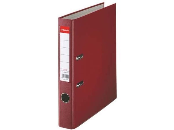 Esselte Economy - Hevarmbuefil - bokryggbredde: 50 mm - for A4 (210 x 297 mm) - kapasitet: 350 ark - bordeaux
