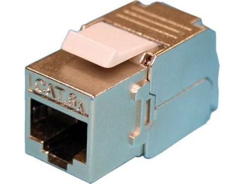 ROLINE Keystone Jack, Cat.6a, RJ-45, shielded, toolless, silver, Sølv