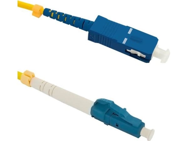 Qoltec - Koblingskabel - LC/UPC-enkeltmodus (hann) til SC/UPC-enkeltmodus (hann) - 3 m - fiberoptisk - simpleks - 9 / 125 micron - G.652D - halogenfri