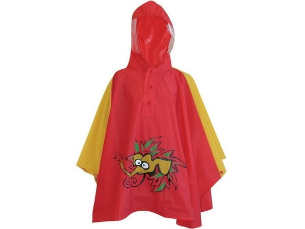 Fastrider barneponcho elefant rød str. 92 (FSTR-67151-92)
