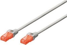 DIGITUS Professional - Koblingskabel - RJ-45 (hann) til RJ-45 (hann) - UTP - CAT 6 - IEEE 802.3 - halogenfri, formstøpt, uten hindringer - grå