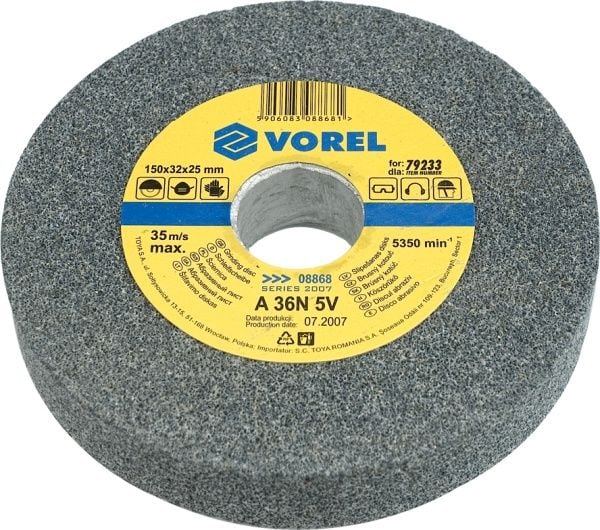 Vorel Grovkornig rondell för bänkslip 150x32x25mm (08868)