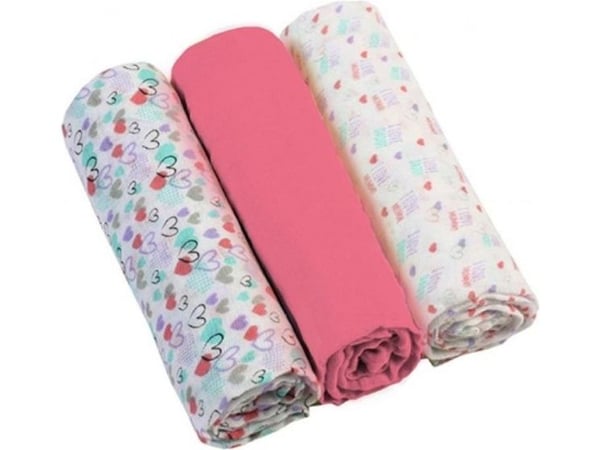 BabyOno Vadelma musliinivaipat 3 kpl (348/02) BabyOno Vadelma musliinivaipat 3 kpl (348/02)