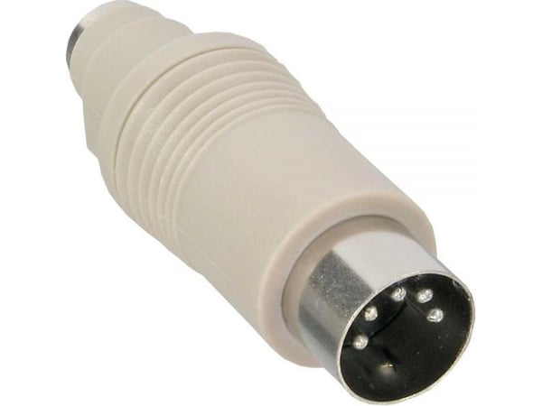 InLine 33949, 5pin DIN male, PS/2, Hvit