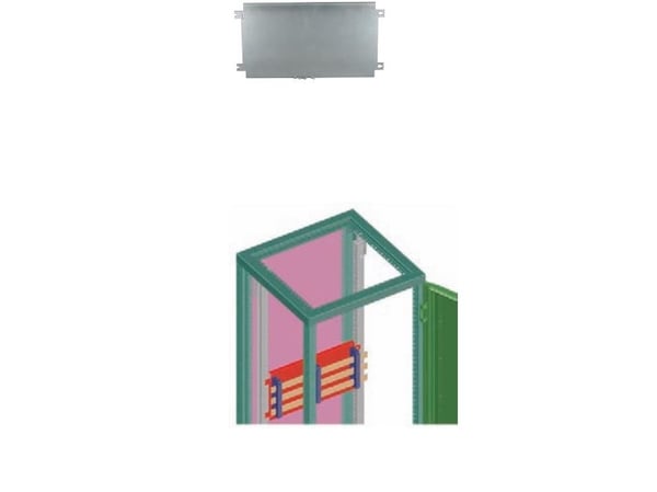 Eaton BPZ-MPL400-1200, Harmaa, Galvanoitu teräs, 1088 mm, 399 mm