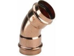 VIEGA Profipress bøjning 22mm45Gr. af kobber, SC-ConturPress muffe/muffe