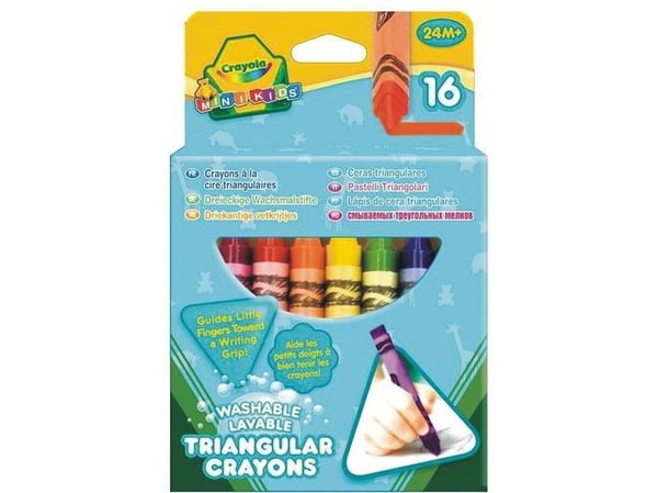 Crayola 52-016T, 16 stykker, Multi, Flerfarget, Trekant, Voks, 1 år