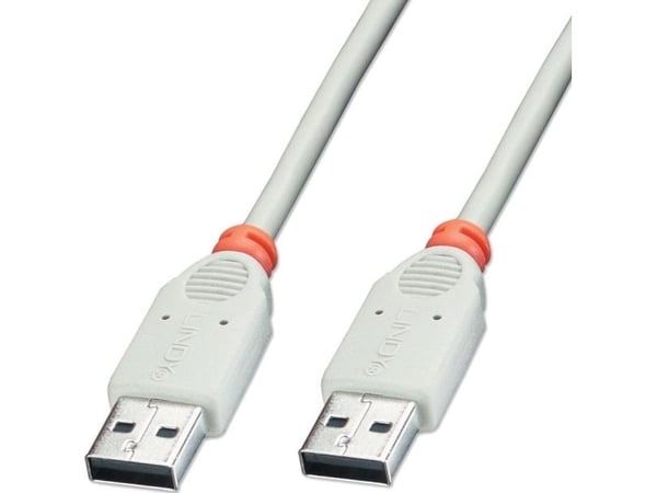 Lindy 41934, 3 m, USB A, USB A, USB 2.0, 0,48 Gbit/s, Grå