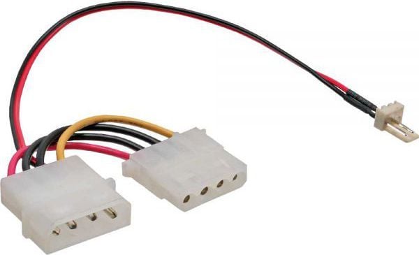 InLine 33344A, 0,3 m, 3-pinners, 2 x Molex (4-pinners), flerfarget
