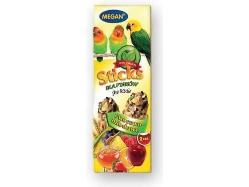 Megan Sticks for fugler frukt-/honning 2 stk 90g
