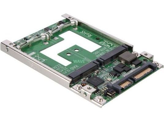 Delock Converter 6,40 cm (2,5") SATA 22 pin > mSATA med RAID (62545)