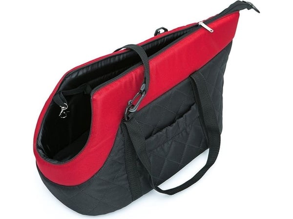 Hobbydog R3 transportväska svart med röd sjal (nubuck)