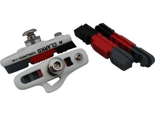Clarks bremsesko CLARK'S CPS240 SZOSA (Shimano, Campagnolo) – for tørt og vått, svart/rød/grå 55 mm + 2 ekstra innlegg