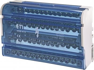 ETI 125A 4P 15-pääteinen jakelulohko EDB-415 ( 001102305)
