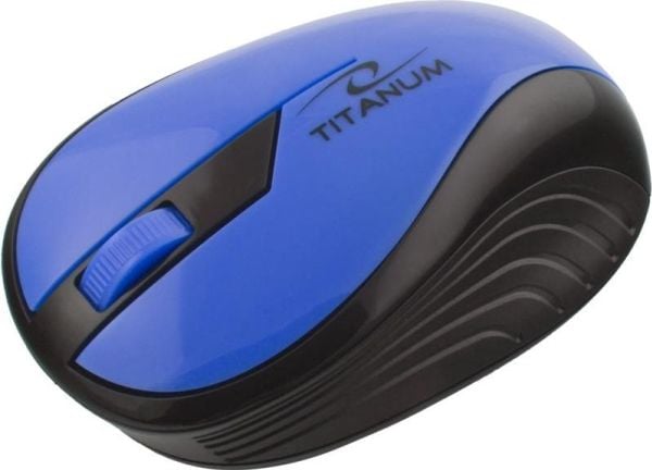 Titanum Rainbow 3D - Mus - optisk - 3 knapper - trådløs - 2.4 GHz - USB trådløs mottaker - blå