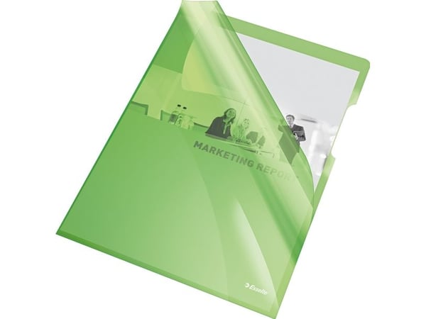 Esselte Käyntikortit, kiteiset, jäykät, A4, 150MIC, 25 kpl, vihreä (55436)