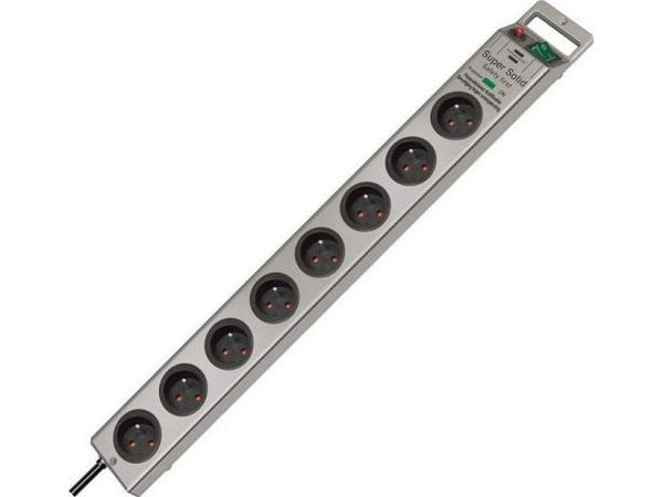 Brennenstuhl Super-Solid-Line 8 pistorasian ylijännitesuoja 2,5 m hopea (1441050000)