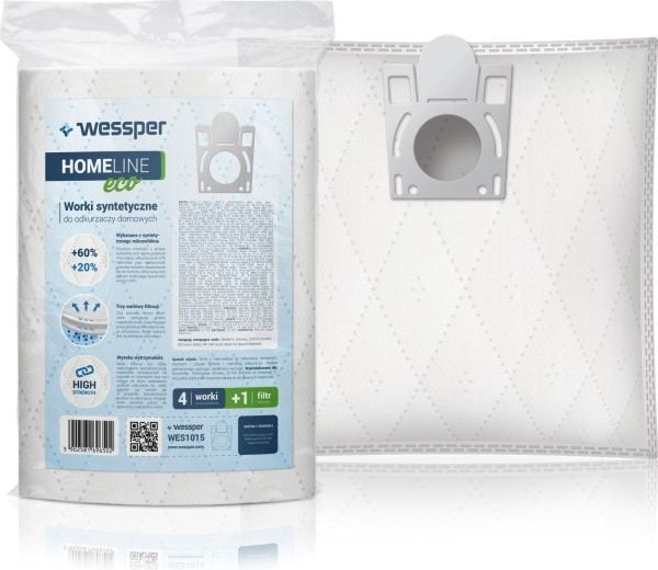 Wessper WES1015, Trommelvakuum, Støv pose, Hvit, Mikrofiber, Vacuum sealer bag, BOSCH, SIEMENS, PRIVILEG, KRUPS, UFESA, PROTOS, CONTI TALENTO, ENTR...