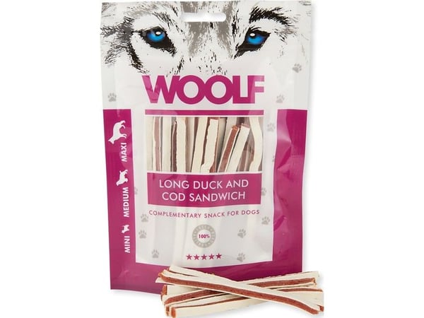 WOOLF WOOLF 100 g LONG DUCK COD SANDWICH