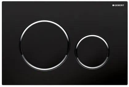 Geberit Sigma20 kontrollplatta, svart/blank