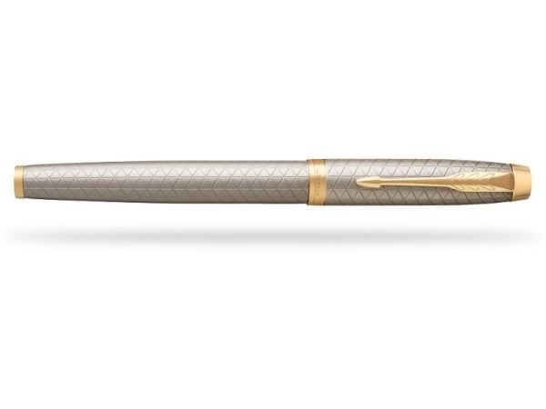 Parker IM, Gull, Sølv, Fyllesystem med patron, Blå, Aluminium, Messing, Metall, Rund spiss, Rustfritt stål