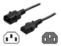 DELTACO DEL-113B - Jatkojohto sähköä varten - IEC 60320 C14 - IEC 60320 C13 - AC 250 V - 5 m