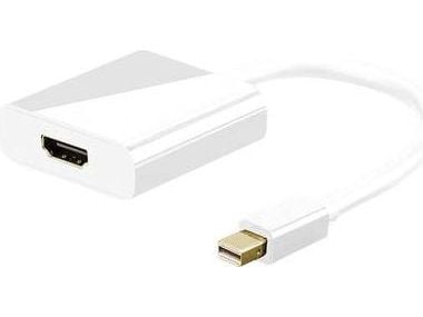 Goobay miniDisplayPort/HDMI, 0,1 m, Mini DisplayPort, HDMI-tyyppi A (vakio), Valkoinen, 1 kpl