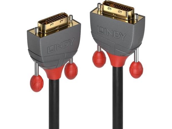 Lindy 36221, 1 m, DVI-D, DVI-D, Hankjønn, Hankjønn, Sort