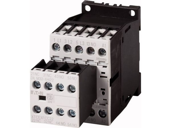 Eaton DILM12-32(230V50HZ,240V60HZ), Kontaktori, Musta, Valkoinen, IP20, 45 mm, 68 mm