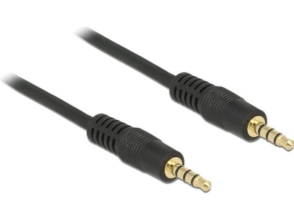 DeLOCK 83435, 3.5mm, Uros, 3.5mm, Uros, 1 m, Musta
