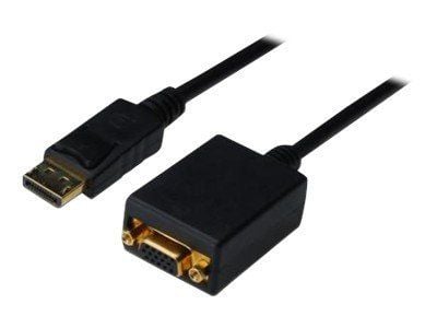 ASSMANN - DisplayPort-adapter - DisplayPort (hann) til HD-15 (VGA) (hunn) - 15 cm - formstøpt - svart