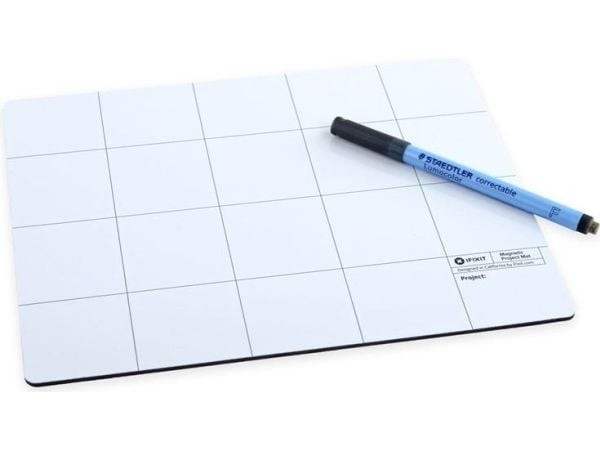 iFixit EU145167-4, Magneettinen matto, Matkapuhelin/älypuhelin, Valkoinen, 254 mm, 203,2 mm, 2,67 mm