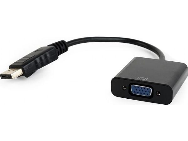 Cablexpert - Video adapter - DisplayPort (hann) til HD-15 (VGA) (hunn) - DisplayPort 1.1a - 15 cm - 1080p-støtte - svart