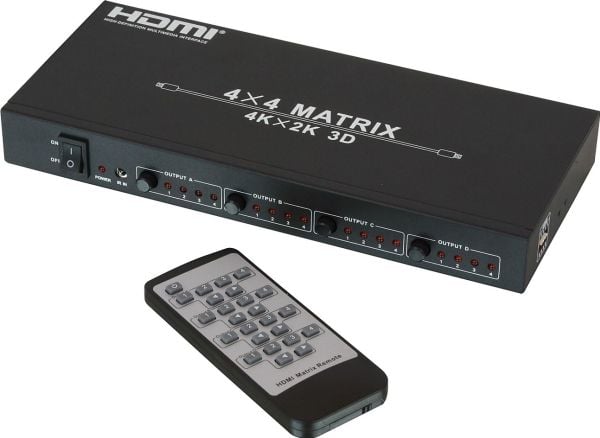 Lindy 38152, HDMI, 4x HDMI, Svart, 4096 x 2160, 1080p, 2160p, 18 Gbit/s