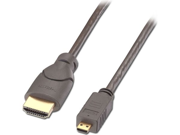 Lindy 41350, 0,5 m, HDMI-tyyppi A (vakio), HDMI-tyyppi D (mikro), 3D, 10,2 Gbit/s, musta