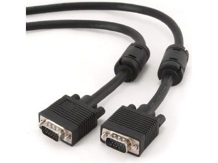 Cablexpert Premium CC-PPVGA-10-B - VGA-kabel - HD-15 (VGA) (hann) til HD-15 (VGA) (hann) - 3 m - formstøpt, tommelskruer - svart