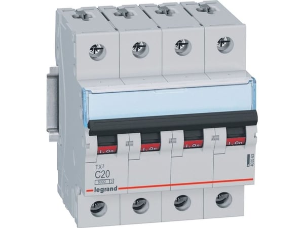 Legrand TX3, Dvärgbrytare, Typ C, IP20, 240 - 415 V
