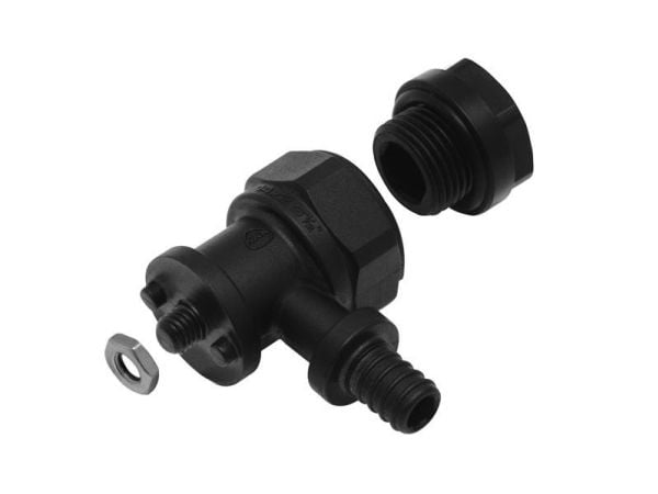 KAN-therm batteritilkobling PPSU PUSH med plastkappe kort 18x2,5 G1/2" - 9017.020