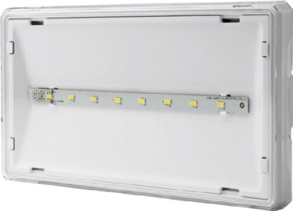AWEX EXIT turvavalaisin IP65 ECO LED AT 3W 310lm 1h yksitehtäväinen valkoinen (ETE/3W/E/1/SE/AT/WH)