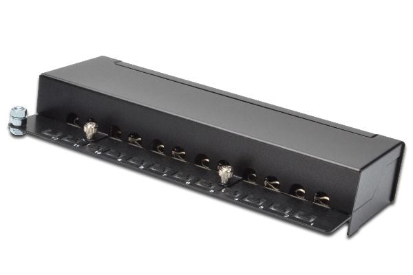 DIGITUS DN-91612SD-EA - Koblingspanel - CAT 6a - RJ-45 X 12 - svart - 1U