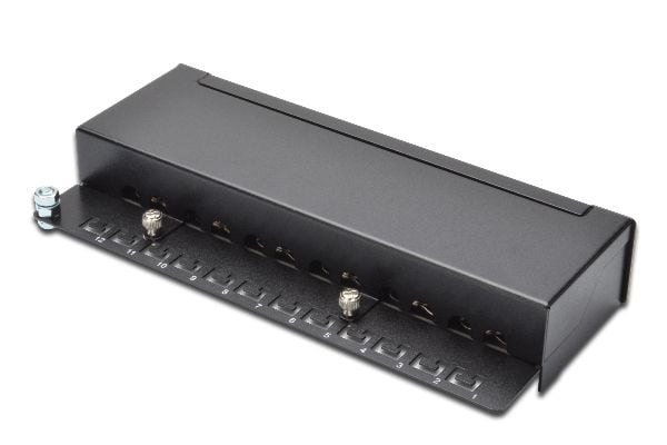 DIGITUS DN-91612SD-EA - Koblingspanel - CAT 6a - RJ-45 X 12 - svart - 1U
