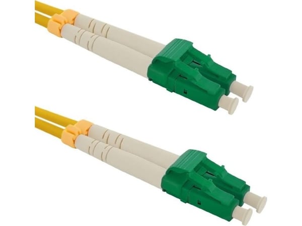 Qoltec - Koblingskabel - LC/APC-enkeltmodus (hann) til LC/APC-enkeltmodus (hann) - 1 m - fiberoptisk - dupleks - 9 / 125 micron - halogenfri - gul