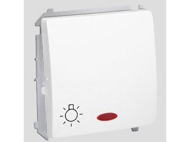 Kontakt-Simon BMS1L.01/11, Painikekytkin, Muovi, Valkoinen, IP20, IP44, 250 V, 10 A