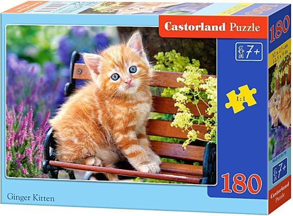 Castorland Ginger Kitten 180 pcs, 180 stykker, Fauna, 7 år