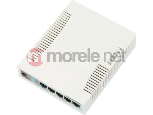 MikroTik RB260GS - Switch - Administrerad - 1 x 10/100/1000 (PoE) + 4 x 10/100/1000 + 1 x SFP - skrivbordsmodell