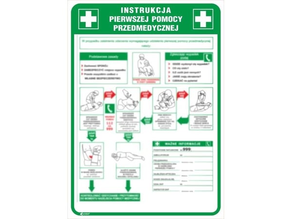 PVC-varoitusmerkki / Ensiapuohjeet/ IB13/P