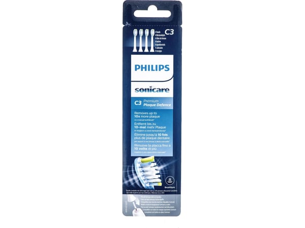 Philips Sonicare C3 Premium HX9044 Plaque Control - Extra tandborsthuvud - till tandborste - vit (paket om 4)