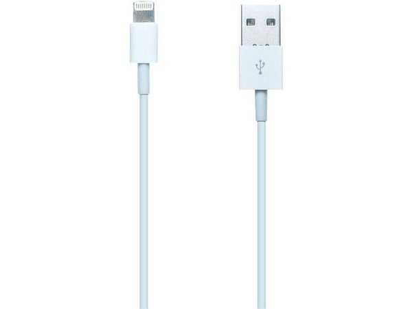 Connect IT CI-159, 1 m, Lightning, USB A, Hvit